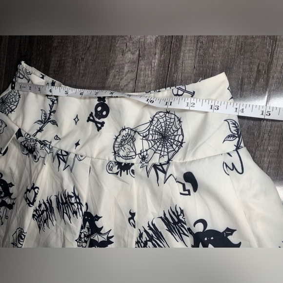 Kawaii Cartoon All Over Graphic Goth Skater Skirt  Halloween Skirt - Picture 7 of 9